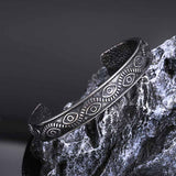 Vintage Devil Eye Stainless Steel Cuff Bracelet 02 | Gthic.com