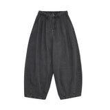 Vintage Distressed Loose Wide-Leg Lantern Jeans 02 | Gthic.com
