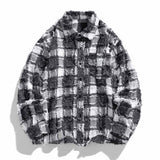 Vintage Distressed Plaid Long Sleeve Shirt Coat | Gthic.com