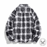 Vintage Distressed Plaid Long Sleeve Shirt Coat | Gthic.com