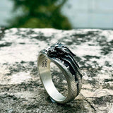Vintage Domineering Dragon Head Sterling Silver Ring