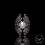 Vintage Double Butterfly Gem Sterling Silver Ring 02 | Gthic.com