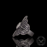 Vintage Double Butterfly Gem Sterling Silver Ring