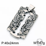 Vintage Double Eagle Stainless Steel Hollow Tag Pendant