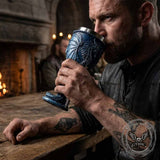Vintage Dragon Sword Stainless Steel Gothic Wine Goblet | Gthic.com