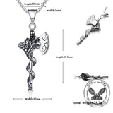 Vintage Dragon Tomahawk Stainless Steel Viking Pendant