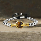 Vintage Eagle Claw Beaded Stainless Steel Bracelet | Gthic.com