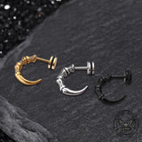 Vintage Eagle Claw Stainless Steel Earrings