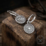 Vintage Eagle Head Stainless Steel Drop Earrings | Gthic.com