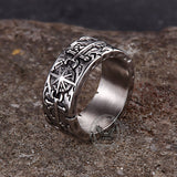 Vintage Eight-Pointed Star Pirate Anchor Stainless Steel Ring | Gthic.com