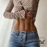 Vintage Evil Eye Design Alloy Belly Ring