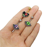 Vintage Evil Eye Design Alloy Belly Ring