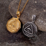 Vintage Eye of Providence Stainless Steel Pendant | Gthic.com