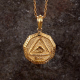 Vintage Eye of Providence Stainless Steel Pendant | Gthic.com