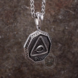 Vintage Eye of Providence Stainless Steel Pendant | Gthic.com