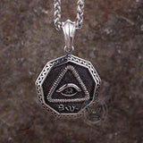 Vintage Eye of Providence Stainless Steel Pendant | Gthic.com