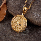 Vintage Eye of Providence Stainless Steel Pendant | Gthic.com