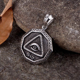 Vintage Eye of Providence Stainless Steel Pendant | Gthic.com