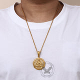 Vintage Eye of Providence Stainless Steel Pendant | Gthic.com