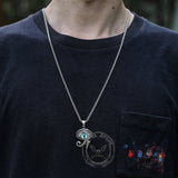Vintage Eye of Ra Stainless Steel Pendant