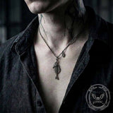 Vintage Fish Skeleton Stainless Steel Pendant | Gthic.com