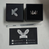 Vintage Fleur-De-Lis Crown Sterling Silver Ring