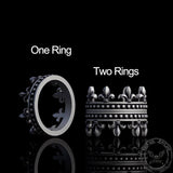 Vintage Fleur-De-Lis Crown Sterling Silver Ring | Gthic.com