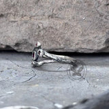 Vintage Fruit Branch Zircon Sterling Silver Ring