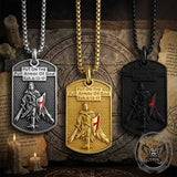 Vintage Full Armor of God Knight Stainless Steel Pendant | Gthic.com