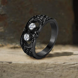 Vintage Bow Rose Stainless Steel Ring | Gthic.com