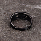 Vintage Gem-set Owl Stainless Steel Ring