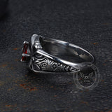 Vintage Gem-Set Wing Design Stainless Steel Ring