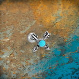 Vintage Gem Cross Arrow Stainless Steel Stud Earrings