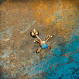 Vintage Gem Cross Arrow Stainless Steel Stud Earrings