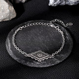 Vintage Geometric Bohemian Pattern Stainless Steel Bracelet | Gthic.com