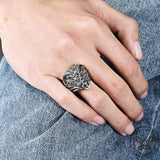Vintage Goat Head Stainless Steel Ring | Gthic.com