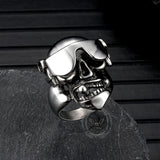 Vintage Goggles Skull Stainless Steel Ring