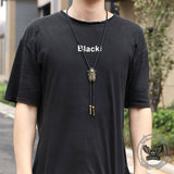 Vintage Gold Cicada Alloy Cowboy Bolo Tie 02 | Gthic.com