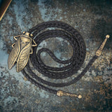 Vintage Gold Cicada Alloy Cowboy Bolo Tie 03 | Gthic.com