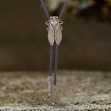 Vintage Gold Cicada Alloy Cowboy Bolo Tie