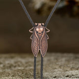 Vintage Gold Cicada Alloy Cowboy Bolo Tie