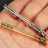 Vintage Golden Cudgel Design Stainless Steel Pendant 02 | Gthic.com