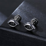Vintage Gothic Demon Eye Stainless Steel Earrings 02 | Gthic.com