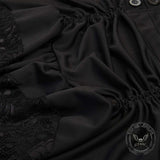 Vintage Gothic Lace-Panel Lolita Mid-Length Skirt