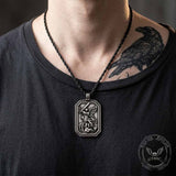 Vintage Guardian Angel Stainless Steel Pendant | Gthic.com