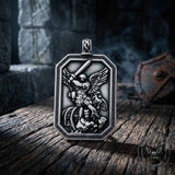Vintage Guardian Angel Stainless Steel Pendant | Gthic.com