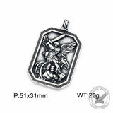 Vintage Guardian Angel Stainless Steel Pendant