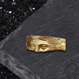 Vintage Half Face Venus Copper Open Ring | Gthic.com