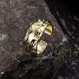 Vintage Half Face Venus Copper Open Ring