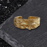 Vintage Half Face Venus Copper Open Ring | Gthic.com